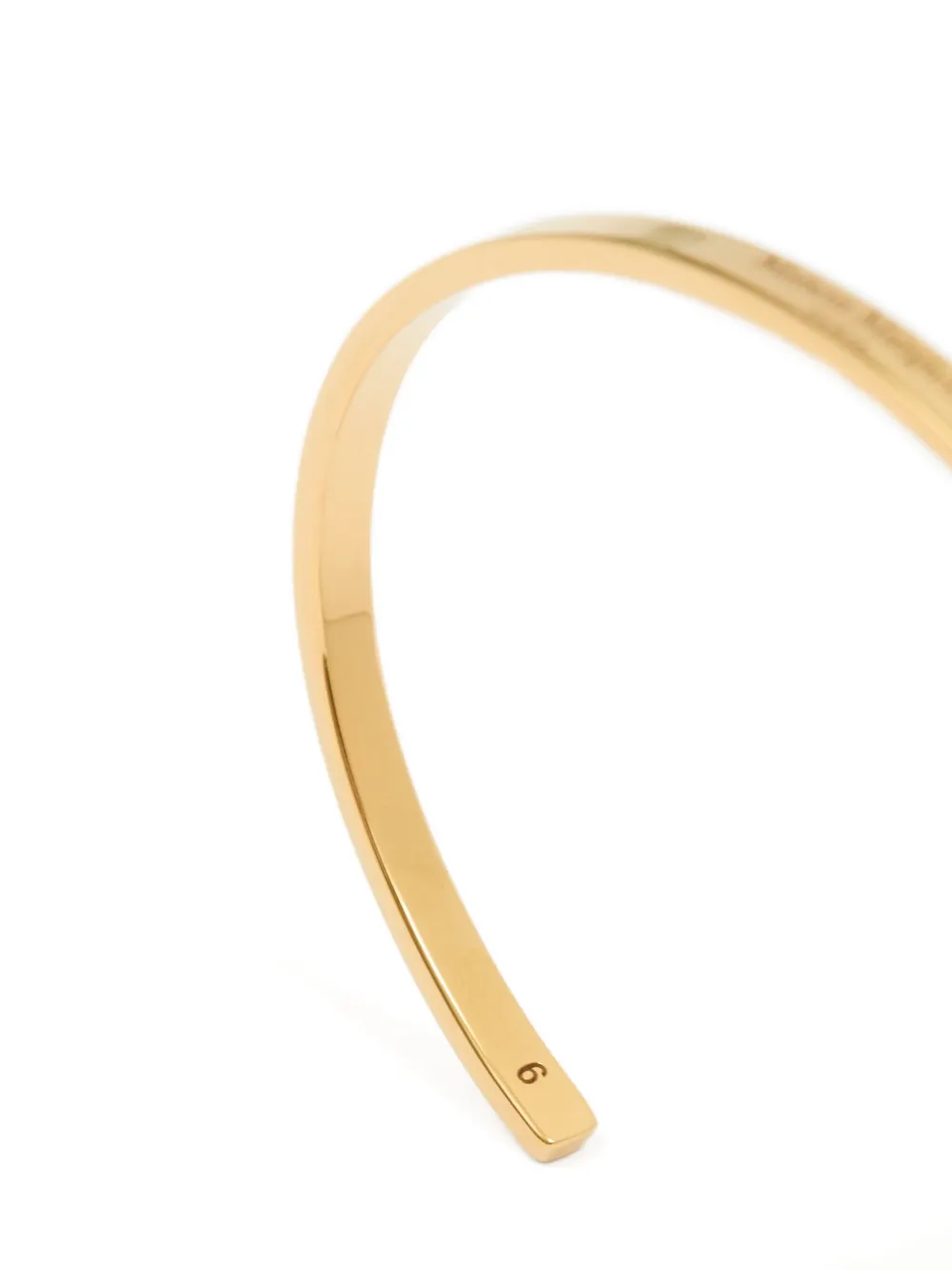 Maison Margiela Logo-reference Cuff Bracelet In Gold