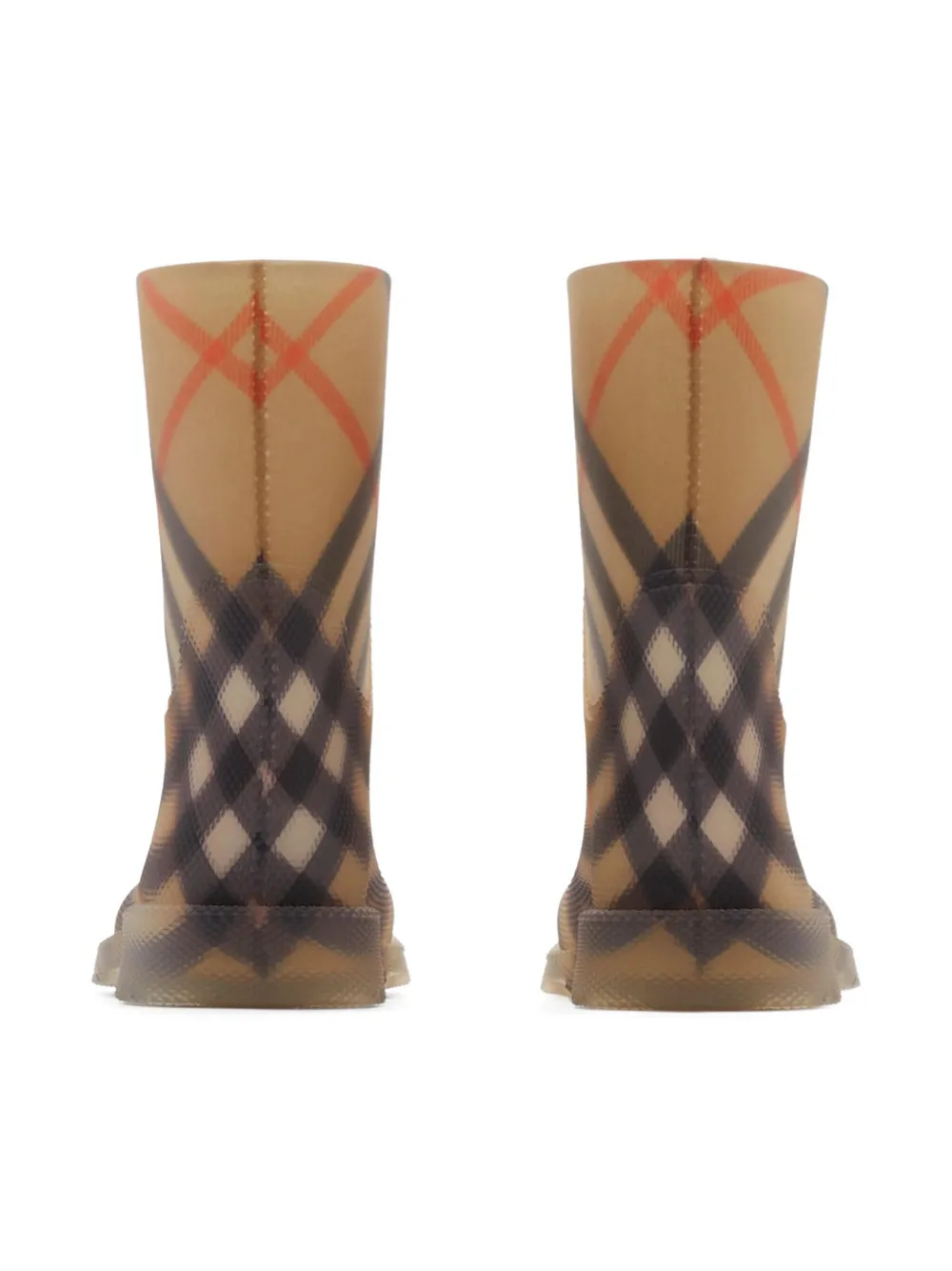 Burberry Kids check-pattern rain boots - Bruin
