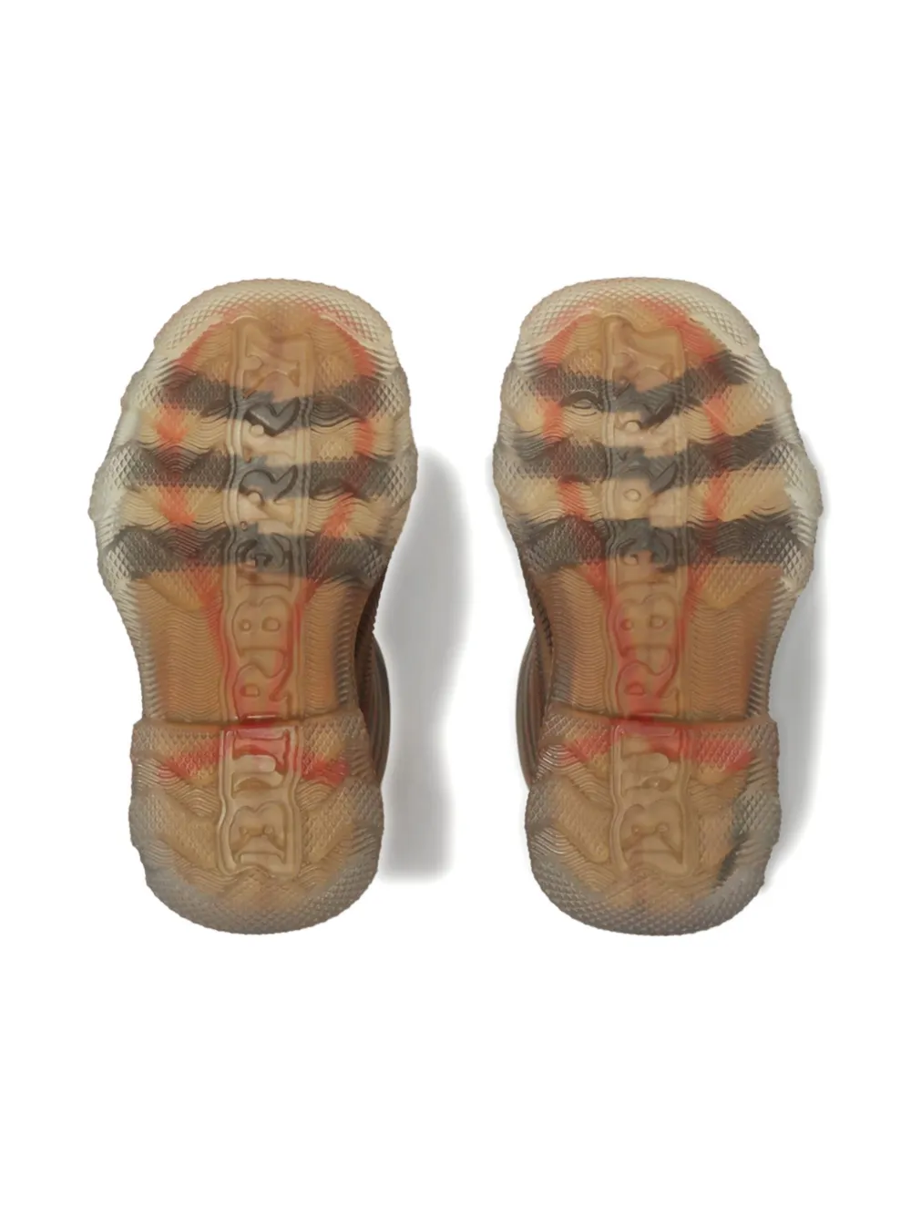 Burberry Kids Geruite regenlaarzen Bruin