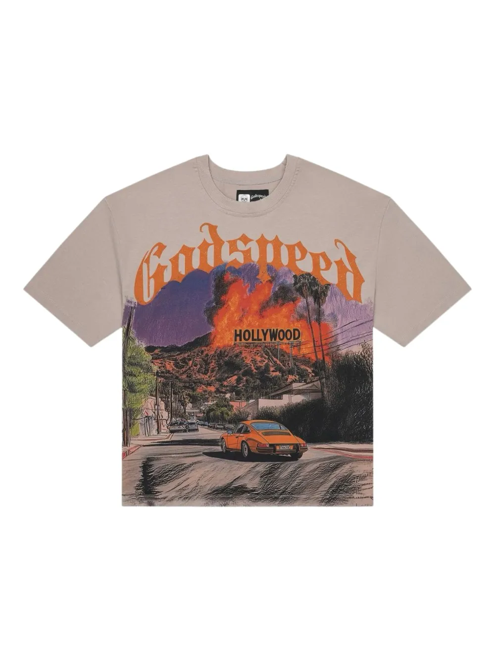 GODSPEED T-shirt Los Scandalous con stampa - Grigio