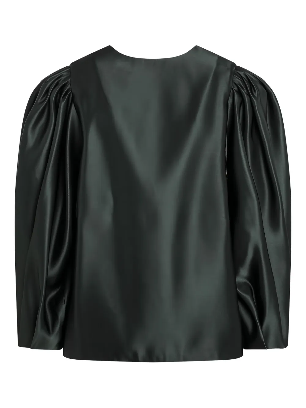 Fendi Dark Green Duchess Satin Jacket Women In Multi