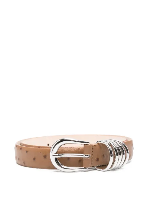 Déhanche hollyhock ostrich-embossed belt