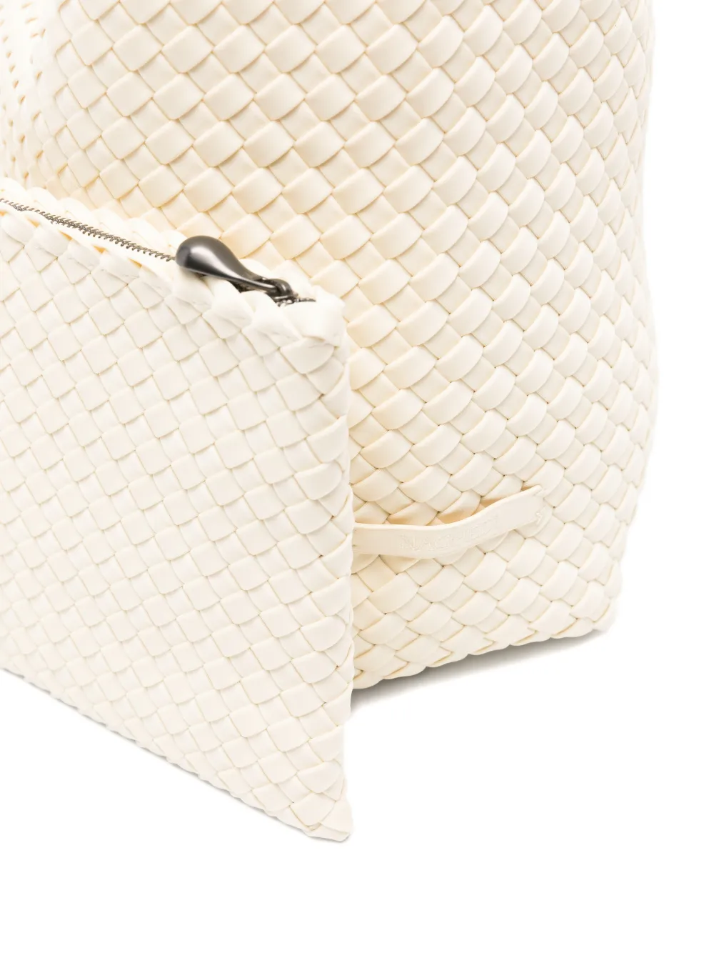 NAGHEDI Nomad Hobo medium geweven shopper Beige