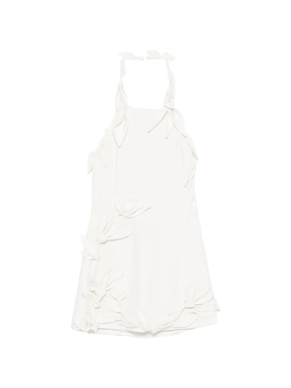 Cult Gaia Elliana floral-appliqué mini dress - Bianco