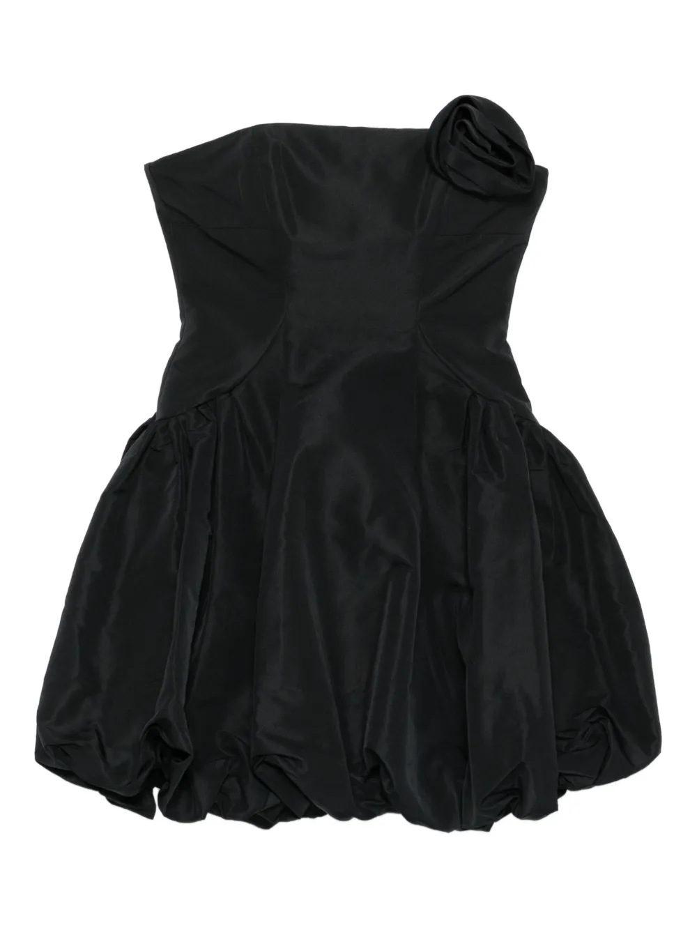 Cult Gaia flower strapless mini dress - Nero