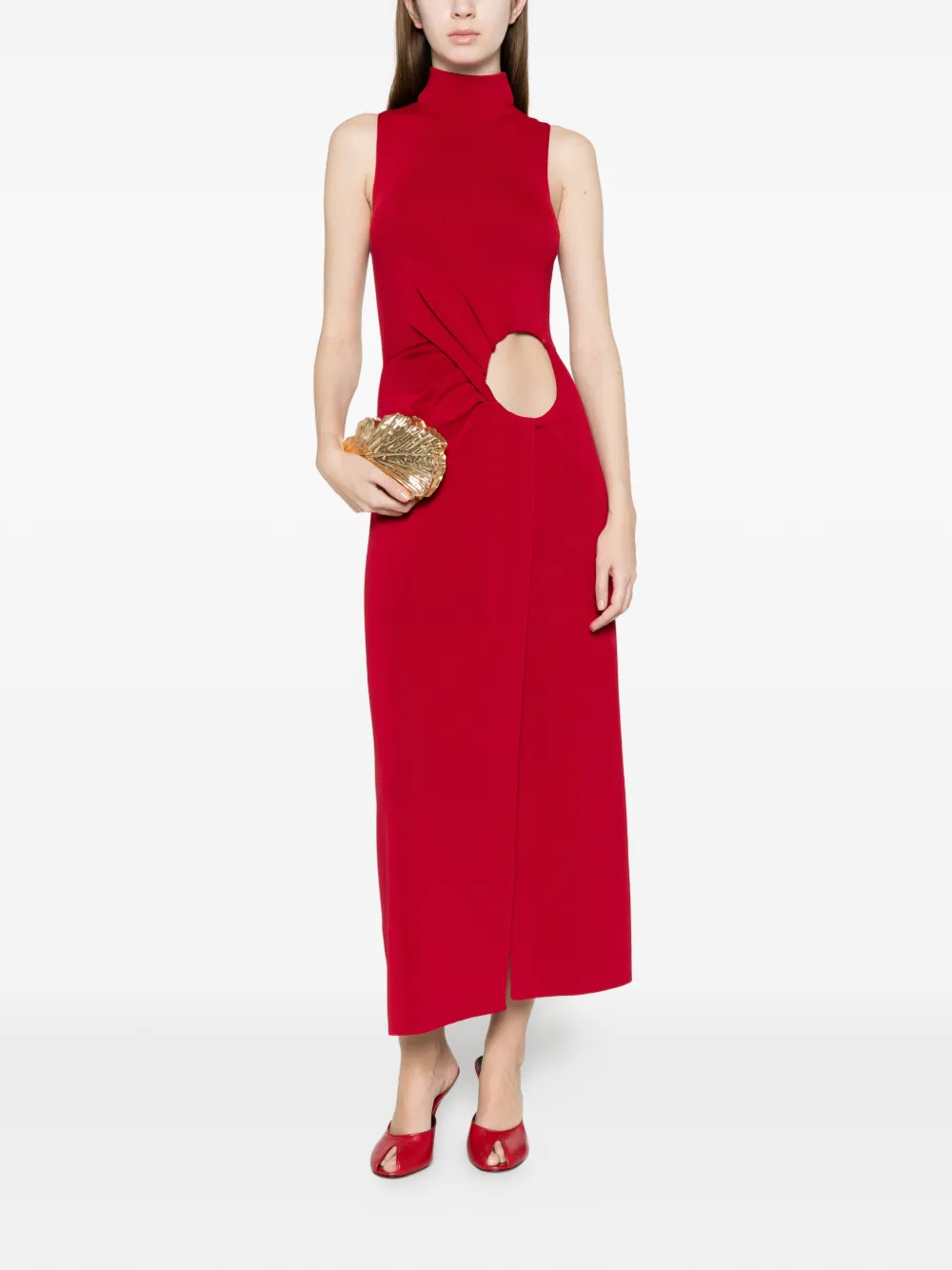 Cult Gaia Amana midi-jurk met uitgesneden details Rood