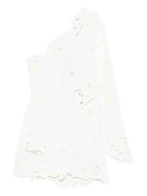 Cult Gaia Marlena one-shoulder Floral Mini Dress | White | FARFETCH SG