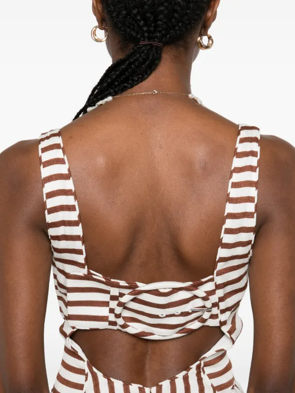 Cult Gaia Carla Striped Midi Dress - White