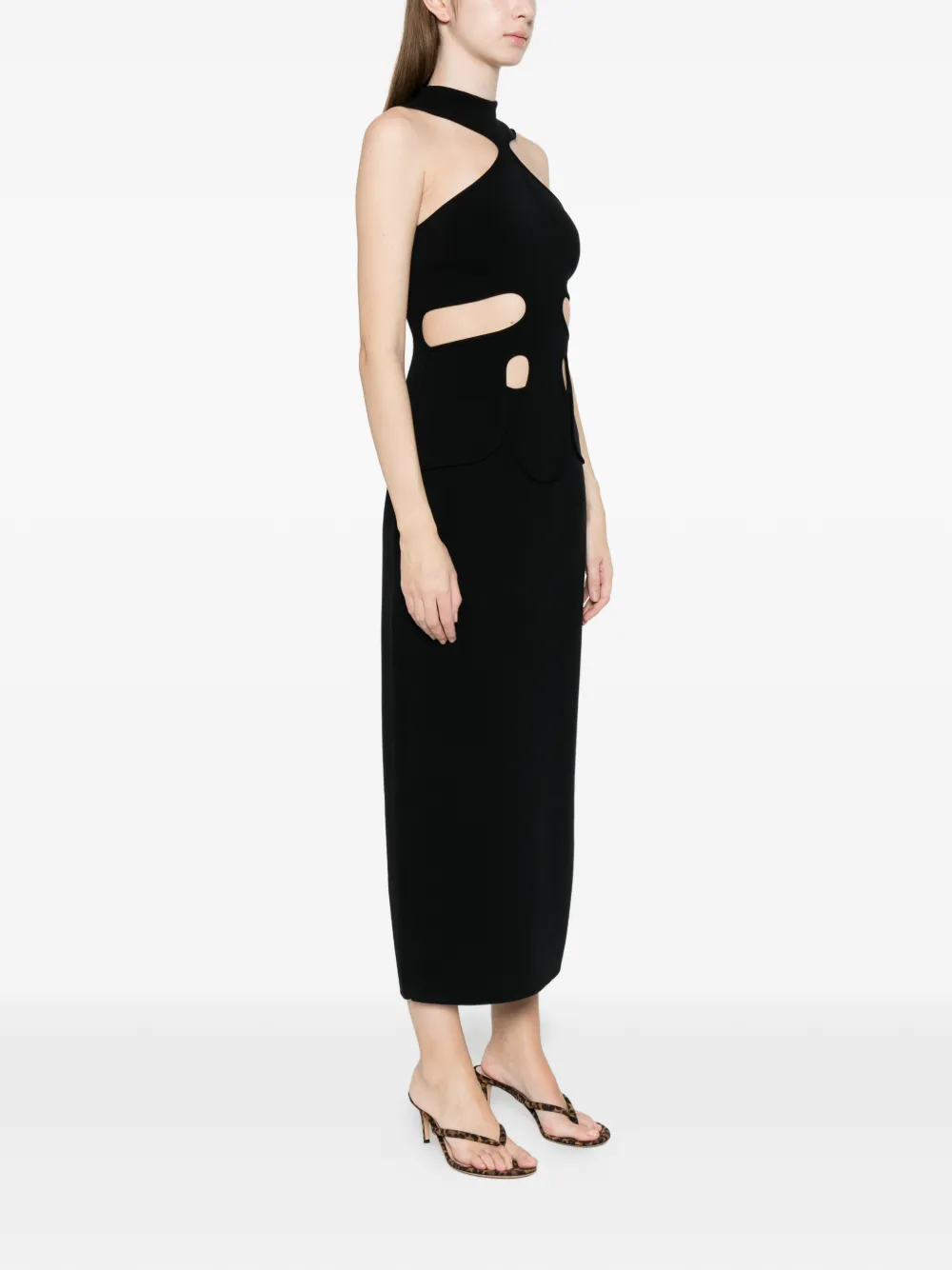 Cult Gaia Baylee midi-jurk met uitgesneden details Zwart