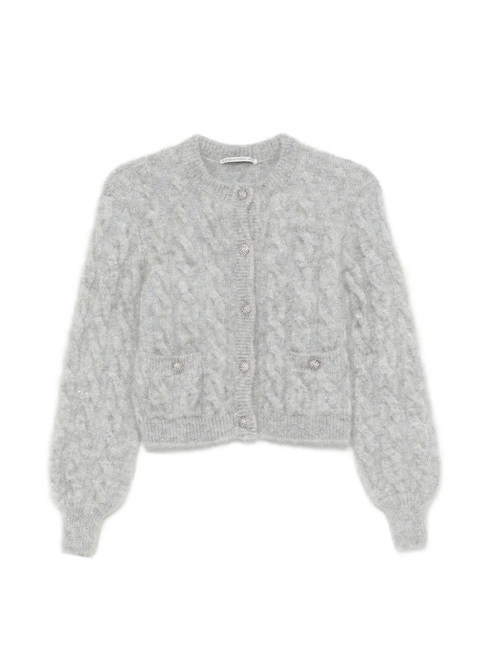 Alessandra Rich cable-knit cardigan - Grigio