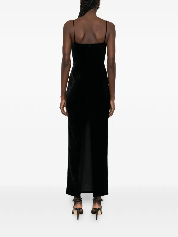 Alessandra Rich - Velvet Dress With Bows - 38 - Black