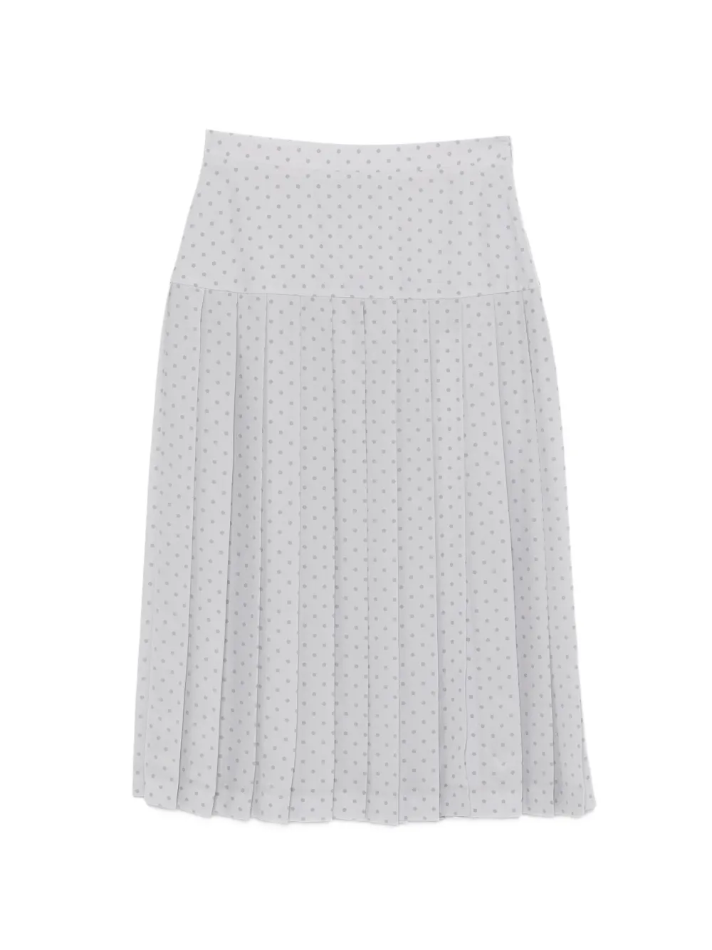 Alessandra Rich polka-dot pleated midi skirt - Grigio