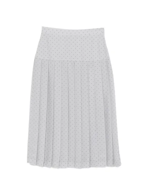 Alessandra Rich polka-dot pleated midi skirt