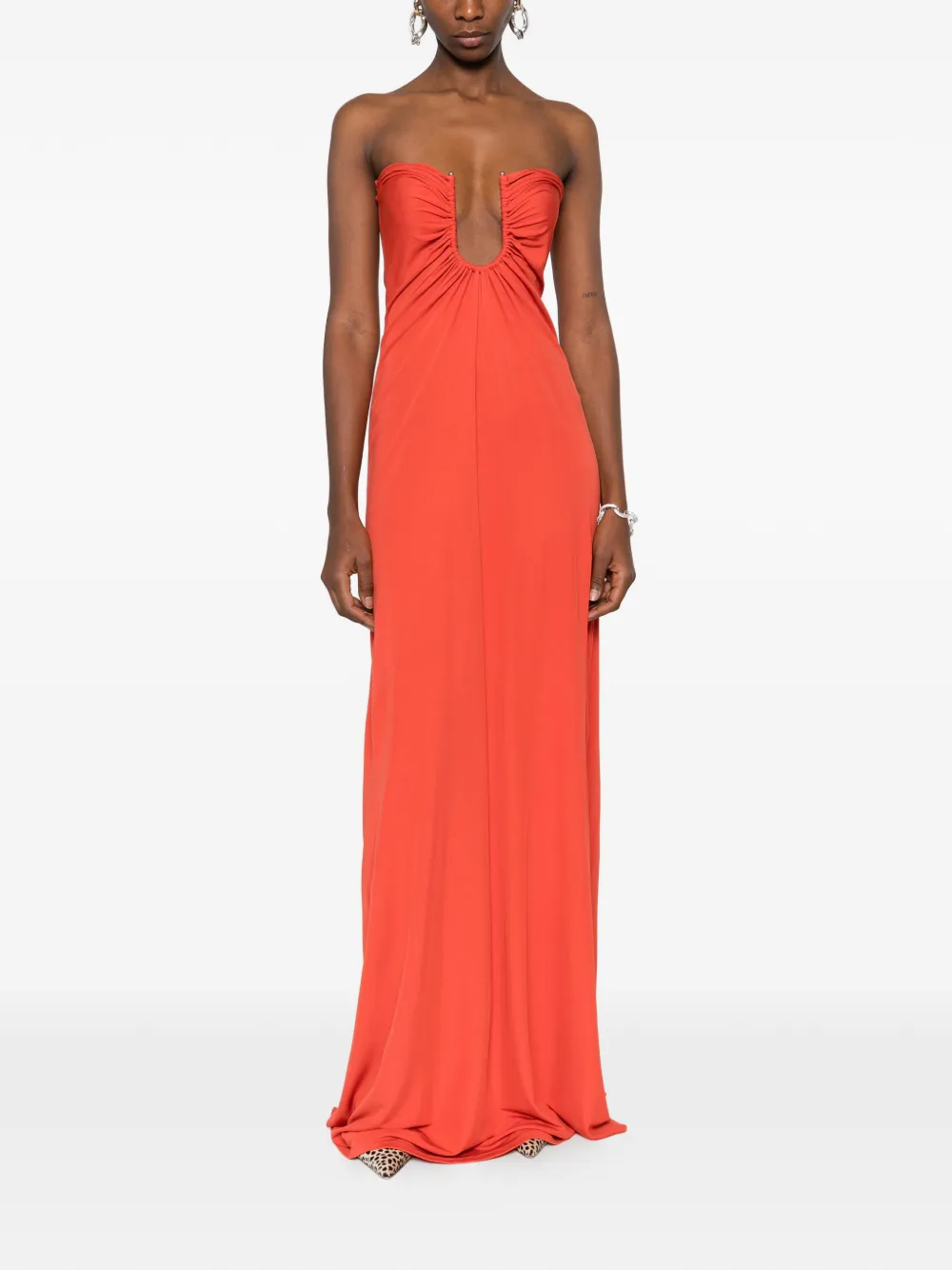 Christopher Esber Arced Palm maxi dress - Oranje