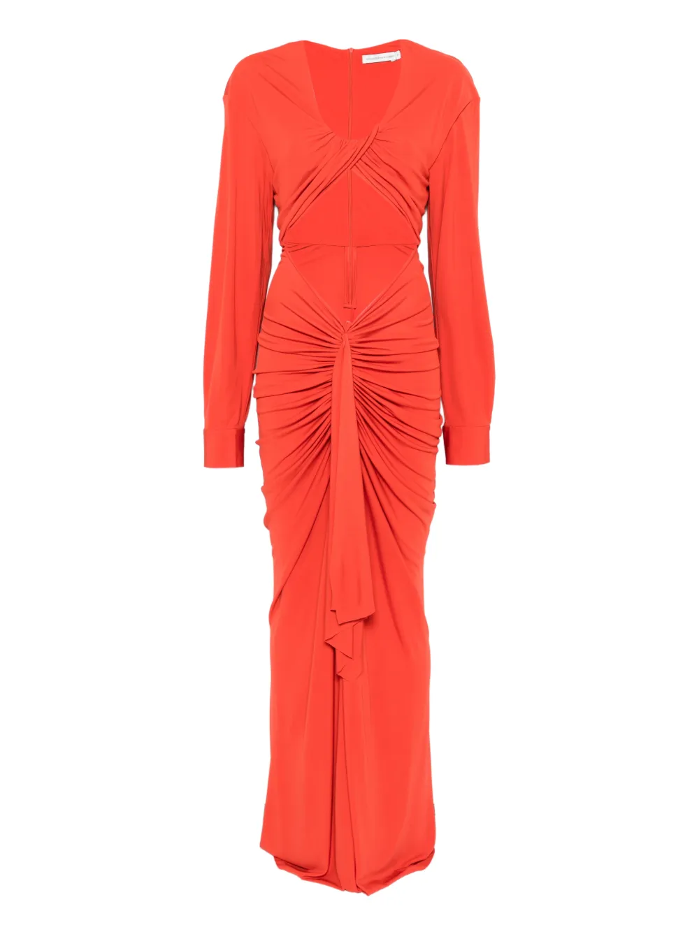 Christopher Esber robe longue Vivenda drapée | orange | Image 1