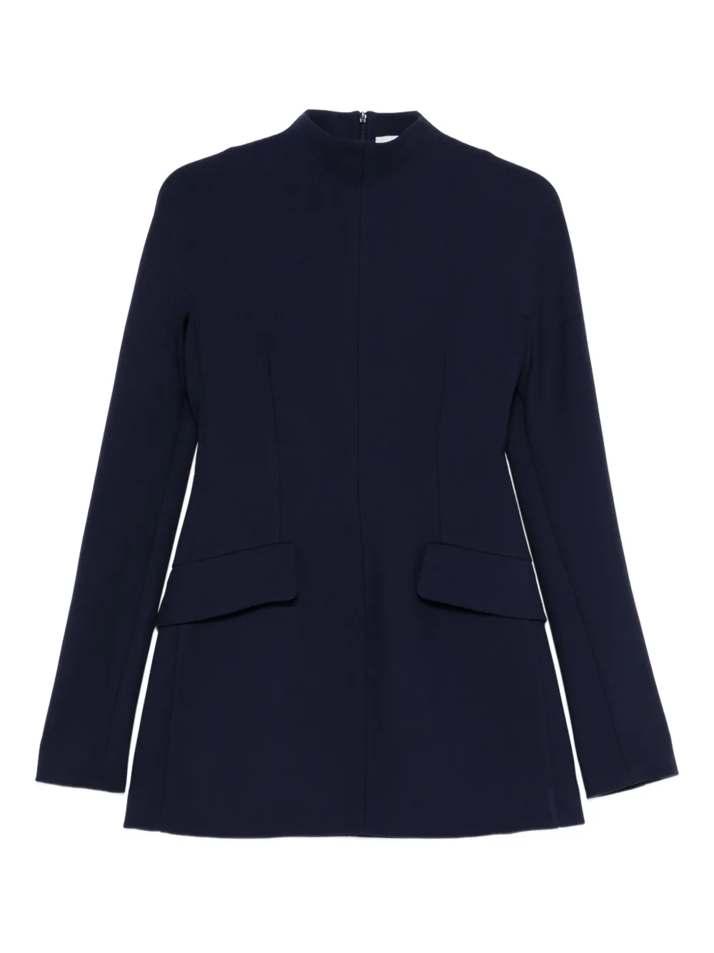 Sportmax Spxtefrite Pockets High-neck Mini Dress In Blue