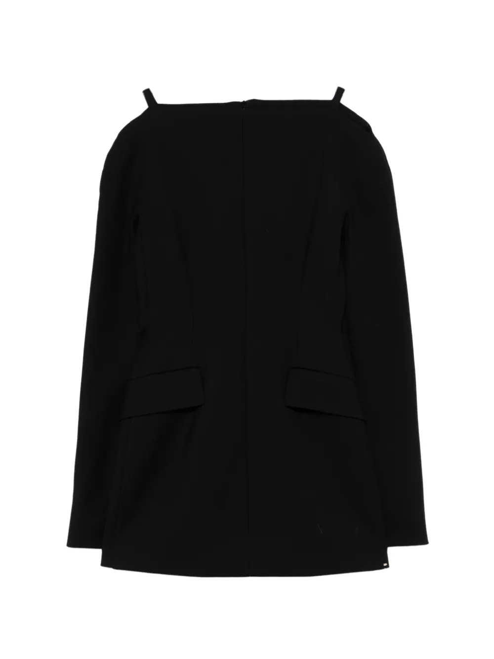 Sportmax Spxangus shoulder pad mini dress - Nero