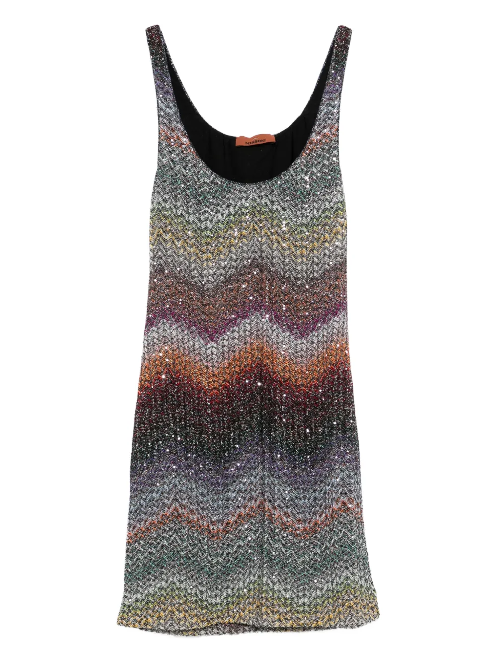 Missoni scoop-neck mini dress - Grigio