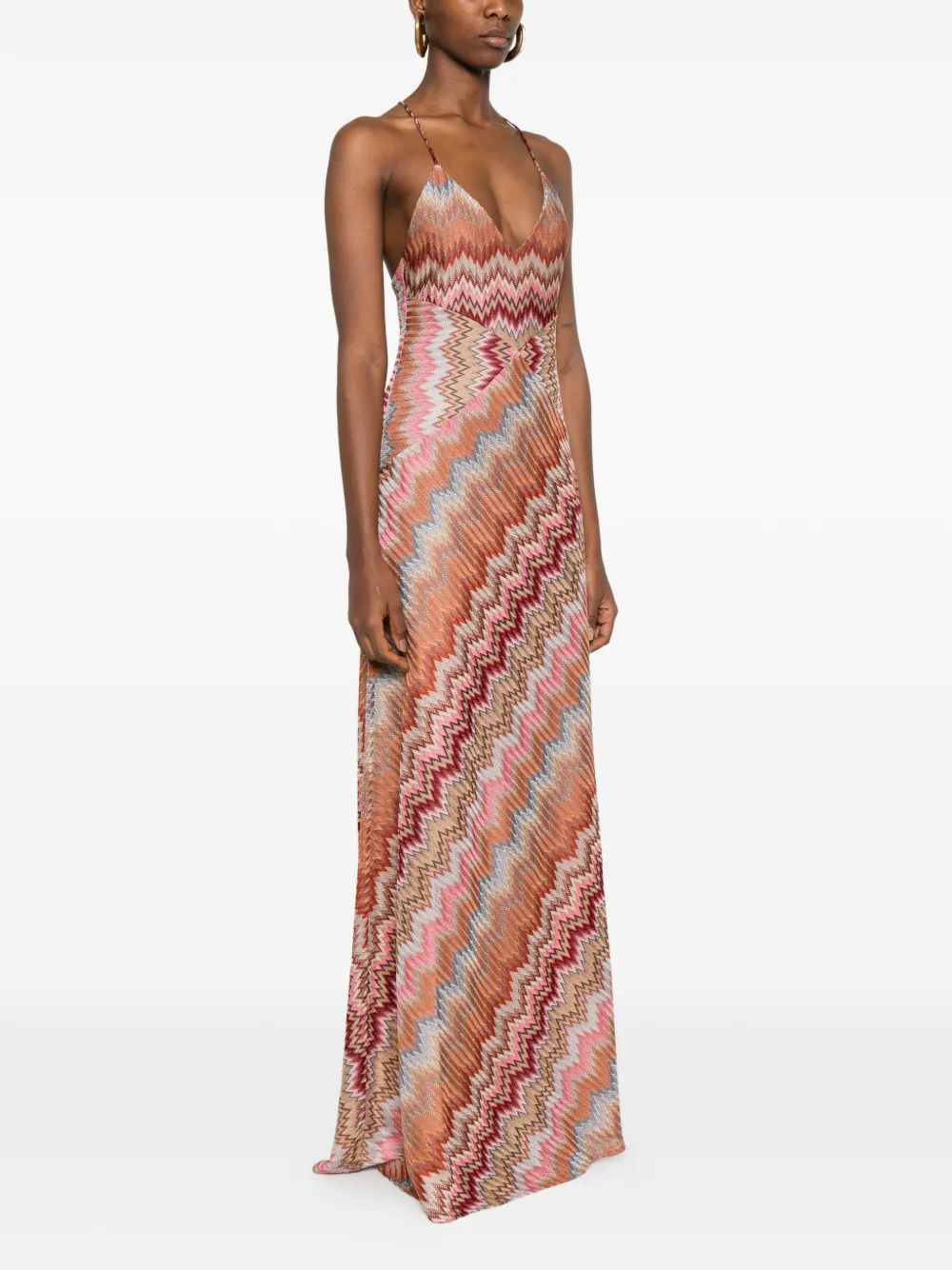  Missoni Sleeveless Maxi Dress - Brown 