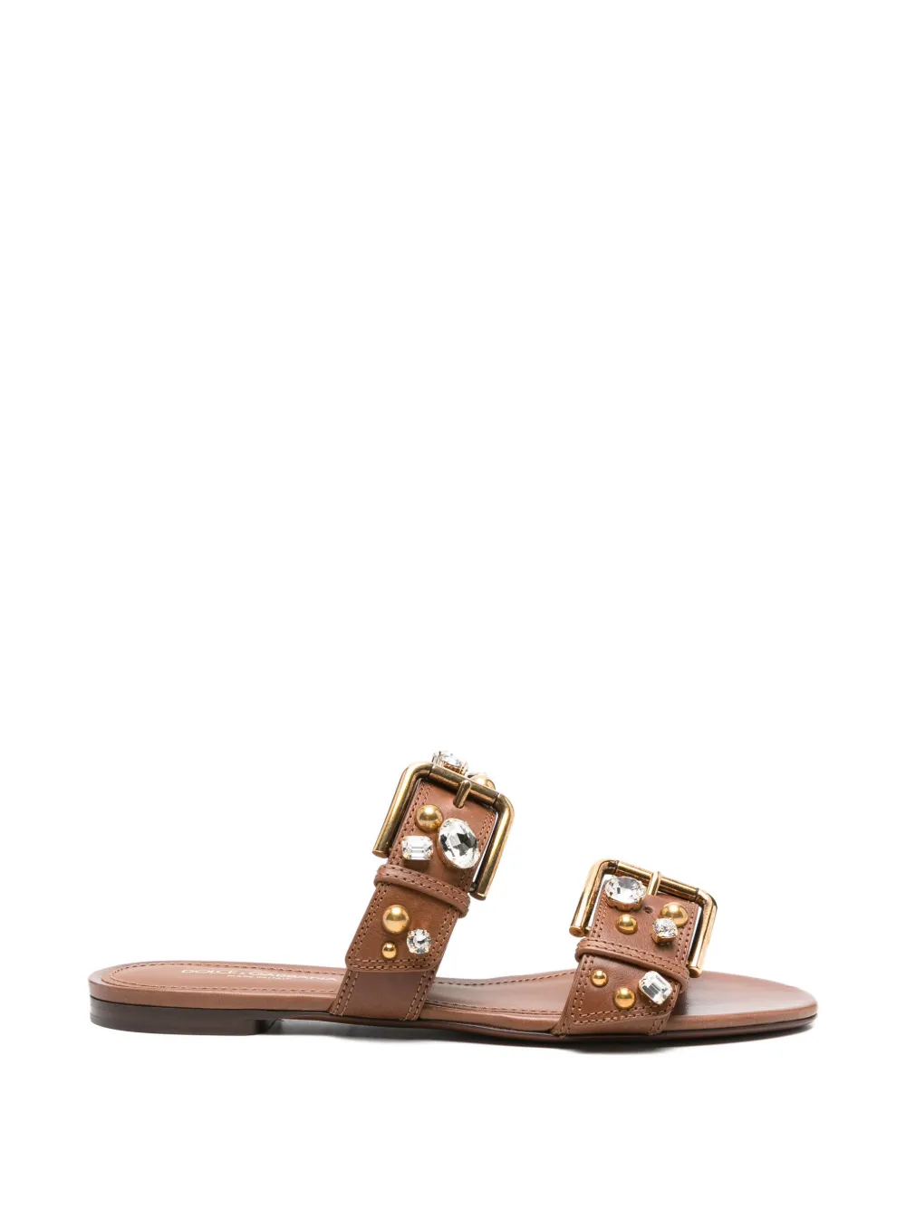 Dolce & Gabbana Sandalen met verfraaid bandje Bruin