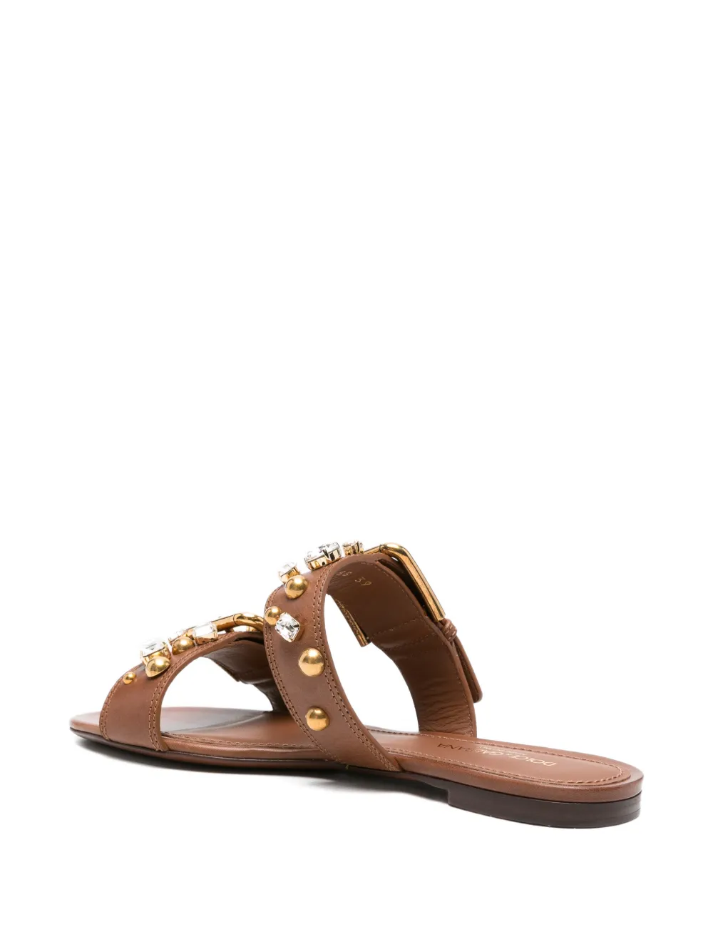 Dolce & Gabbana Sandalen met verfraaid bandje Bruin