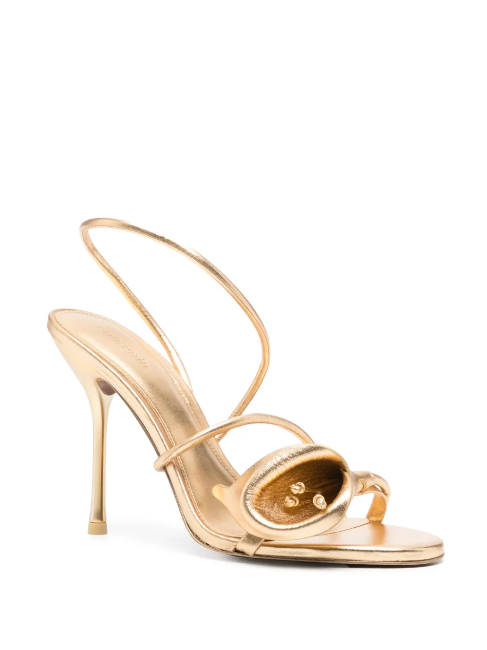 Cult Gaia 12mm Cassidy flower sandals Goud