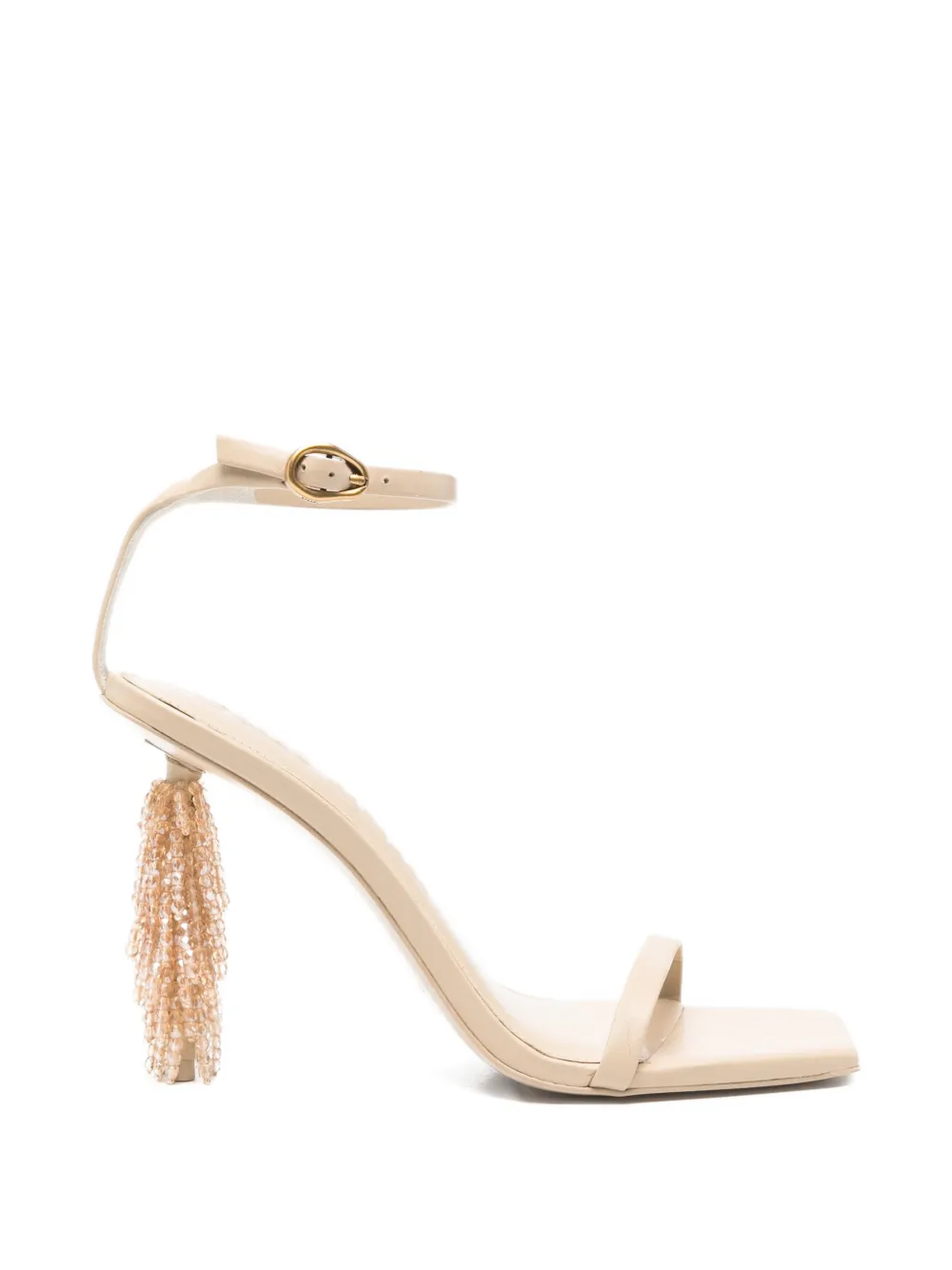 Cult Gaia Sienna beaded sandals Beige