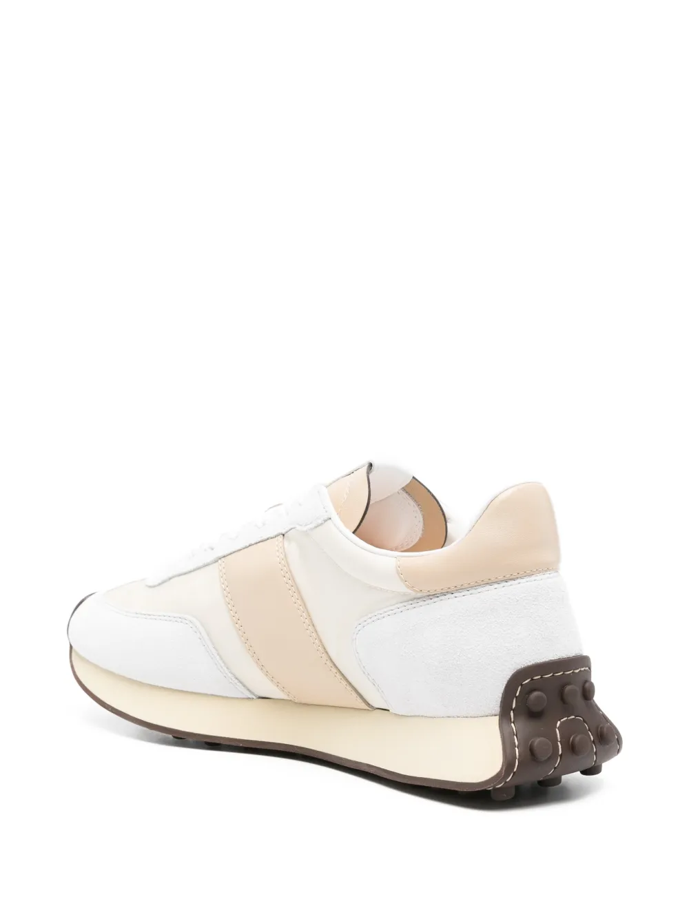 Tod's round-toe lace-up sneakers Beige