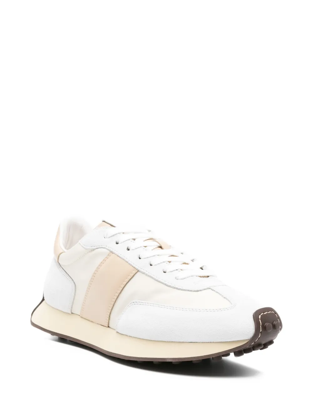 Tod's round-toe lace-up sneakers Beige