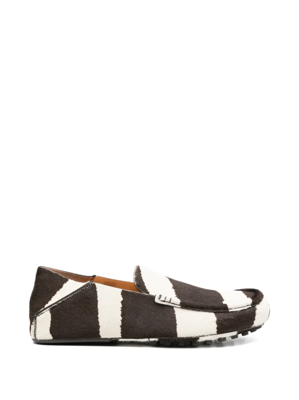 Tod's striped loafers - Marrone