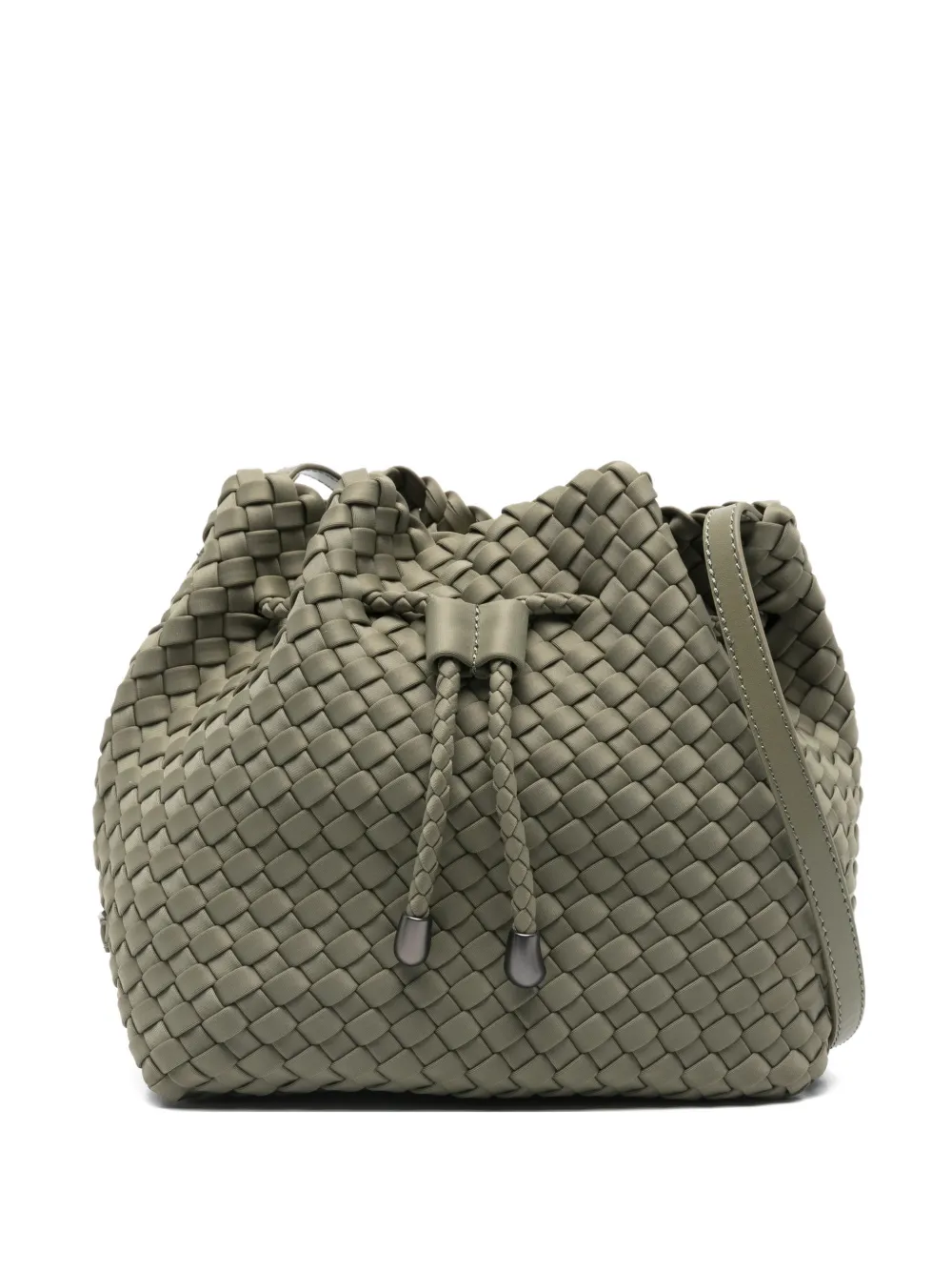 NAGHEDI medium Gramercy woven bucket bag | Green | Image 1