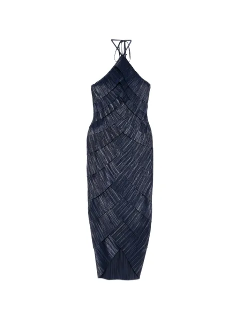 Cult Gaia Patrizia halter-neck pleated midi dress