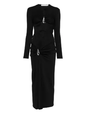 Giorgio Armani long-sleeve Midi Dress | Black | FARFETCH