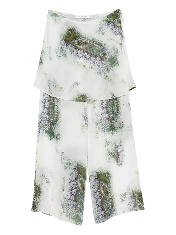 Christopher Esber Absence-print Trousers in White