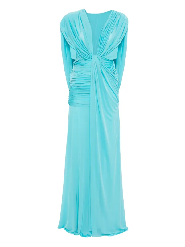 Christopher Esber Ripple Drape Dress - Blue