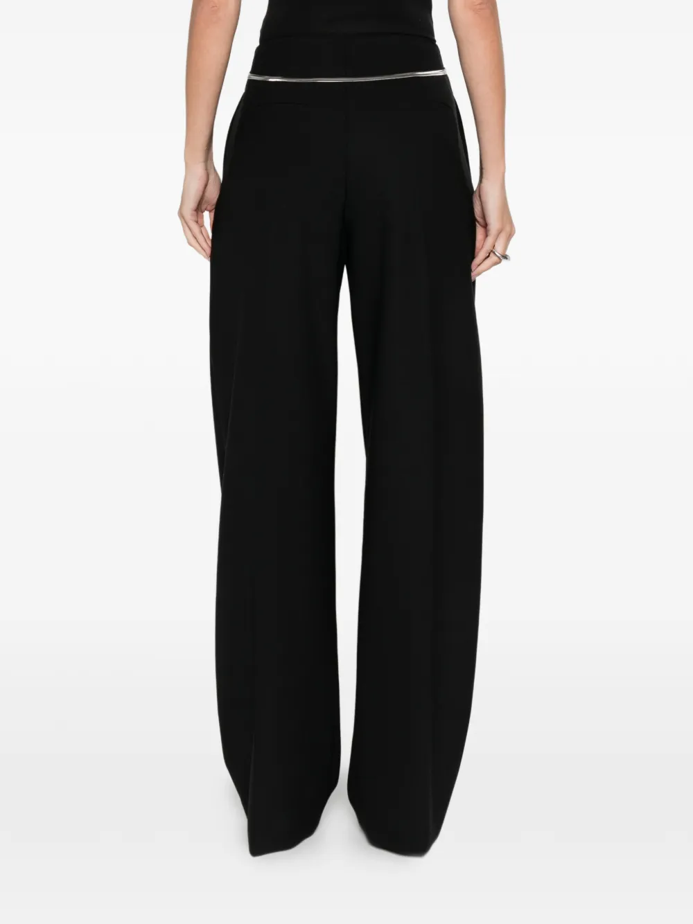 Sportmax Broek met geplooide voorkant Zwart