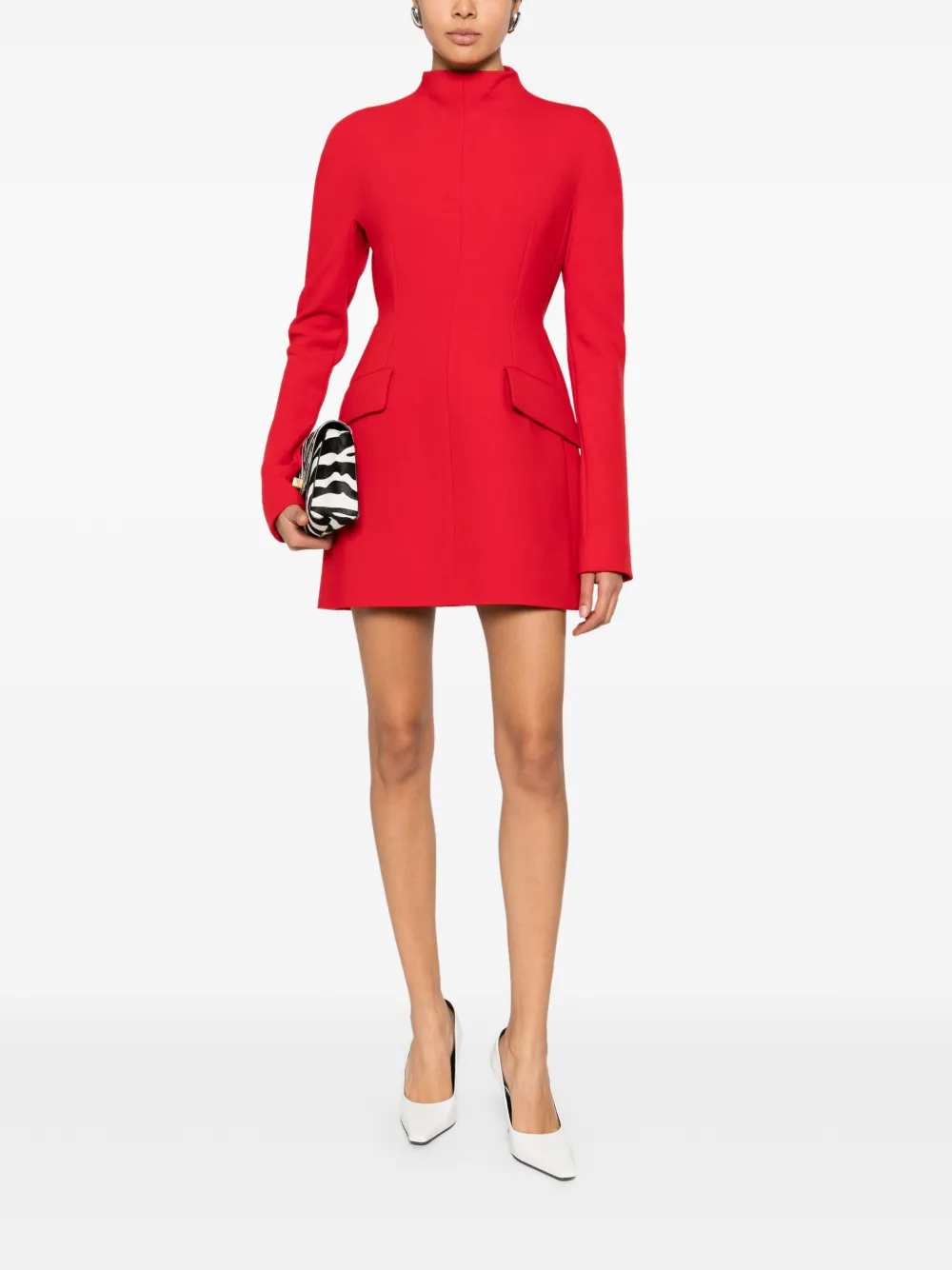 Sportmax Mini-jurk met zak - Rood