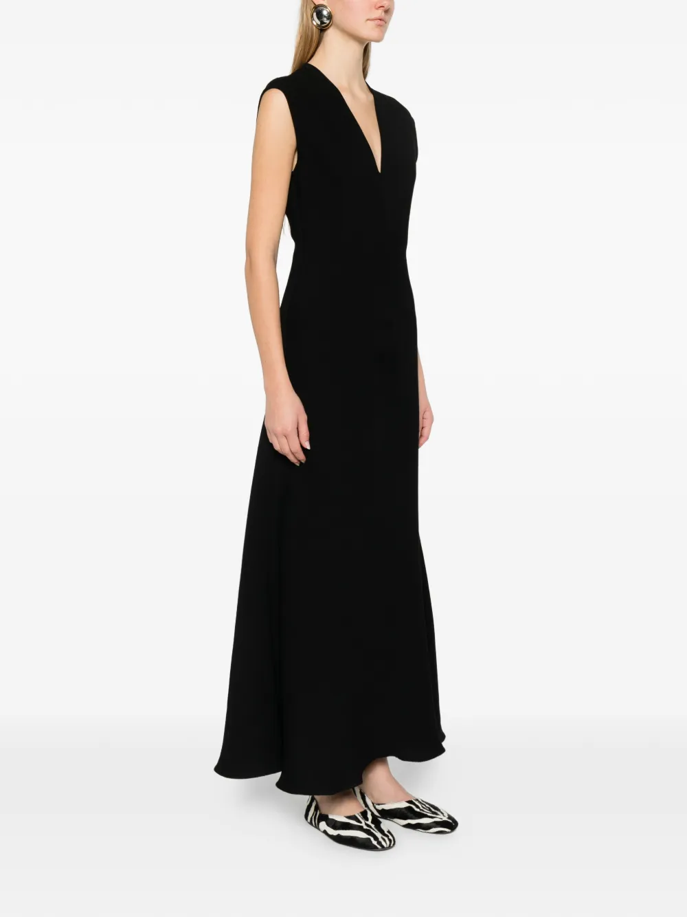  Sportmax Vestido Largo Spxpecora - Negro 
