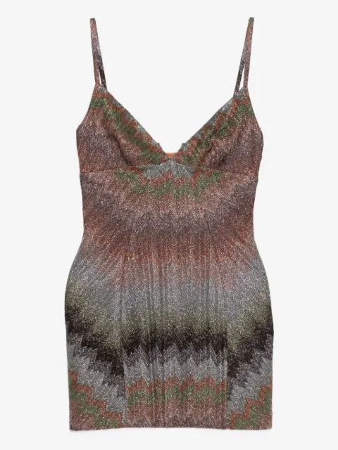 Missoni sleeveless chevron-pattern mini dress