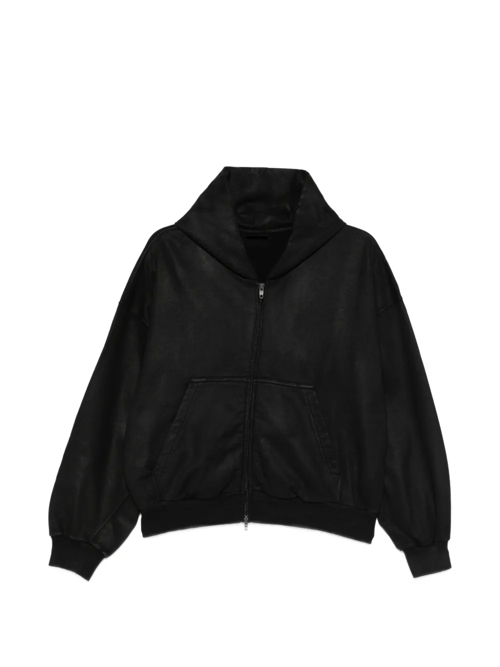 Balenciaga zip-up cropped hoodie - Nero
