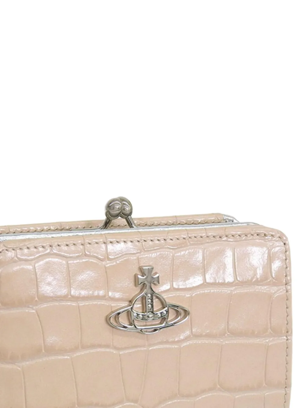 Vivienne Westwood Orb-detail Leather Wallet In Neutral