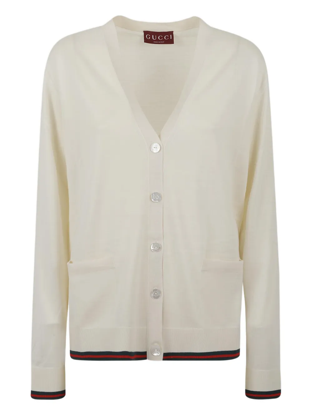 Gucci V-neck Cardigan In Neutral