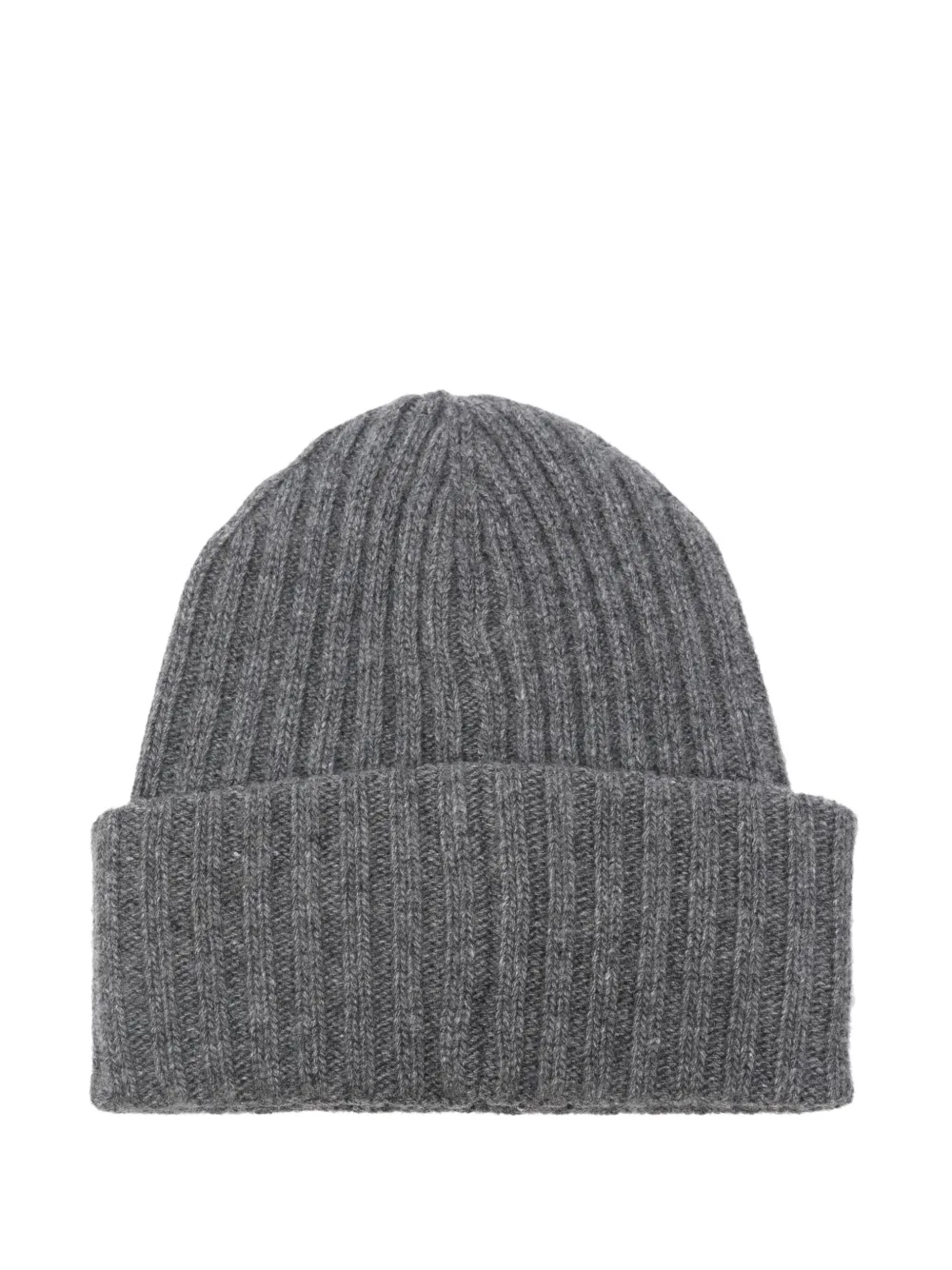 GANNI ribbed embroidered hat - Grijs