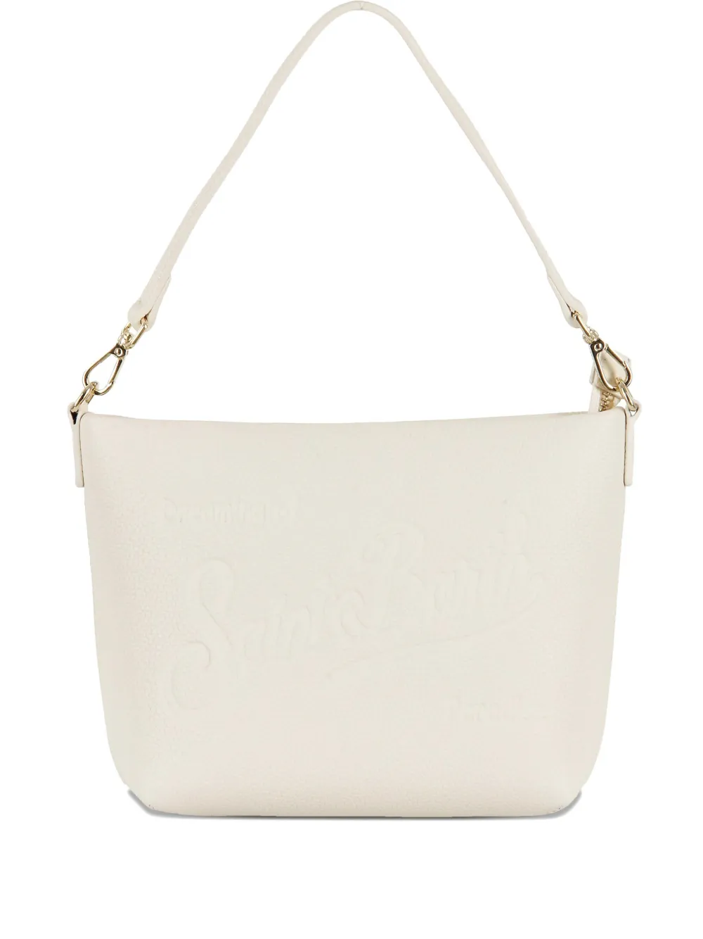 Mc2 Saint Barth Aline Grain-leather Shoulder Bag In Neutral