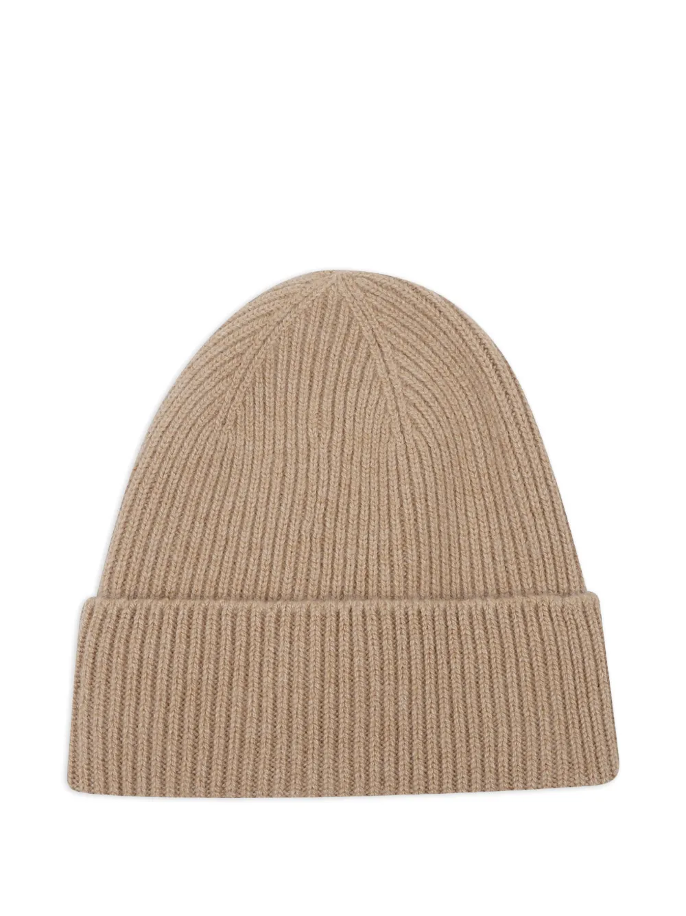  Gucci Double G-patch Ribbed Beanie Hat - Brown 