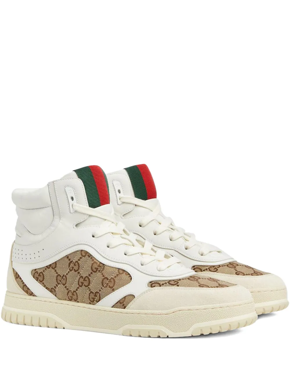Gucci Re-web High-top Sneakers In Multi