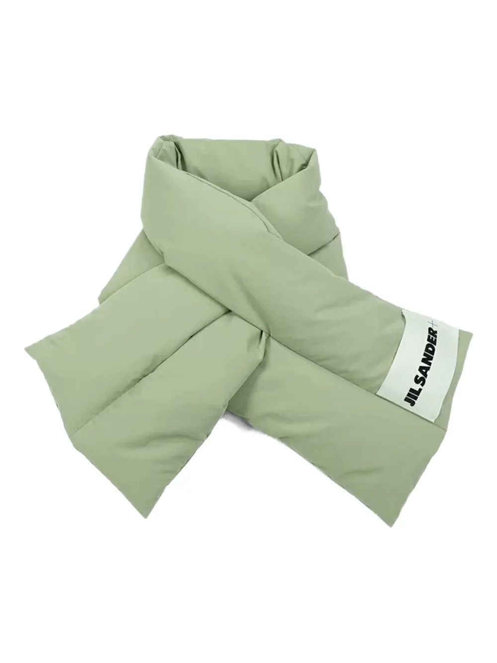 Jil Sander logo-appliqué Padded Scarf Green FARFETCH NZ