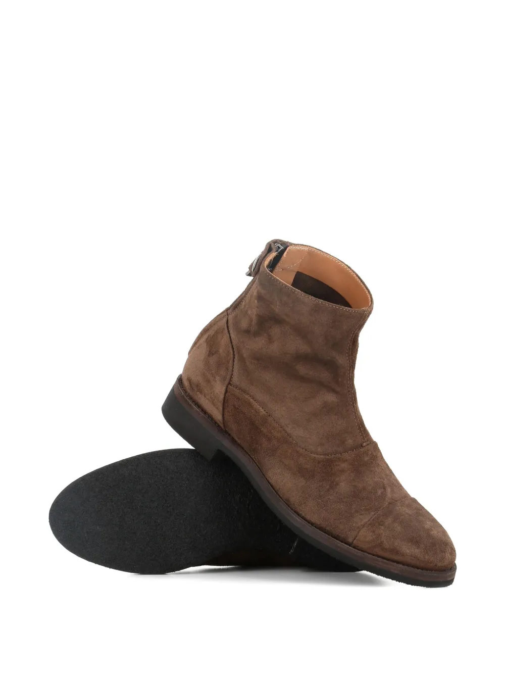 Alberto Fasciani 30 mm suède laarzen met ritssluiting Bruin