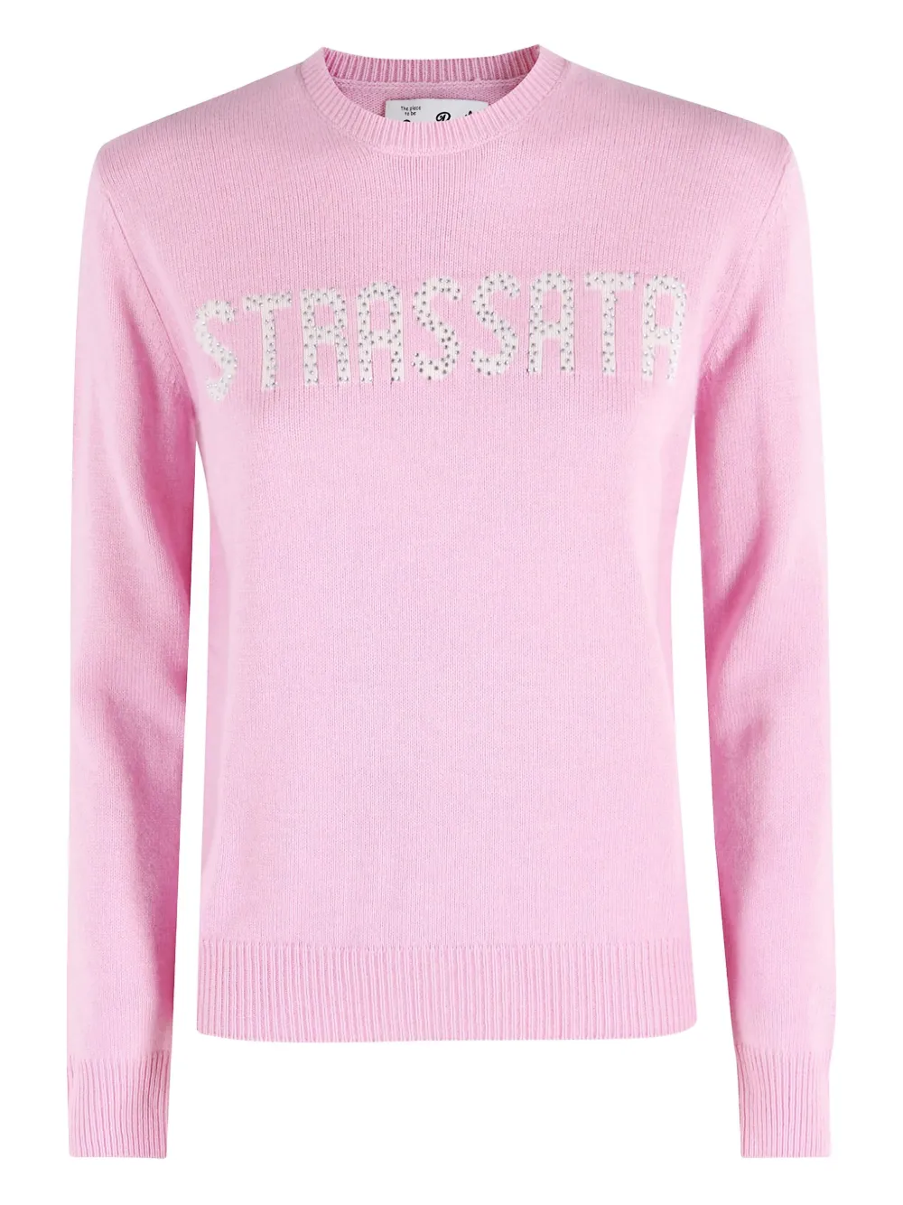 Mc2 Saint Barth New Queen Rhinestone-appliqué Sweater In Pink