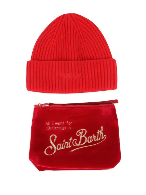 MC2 Saint Barth ribbed velvet beanie pouch (set of two)